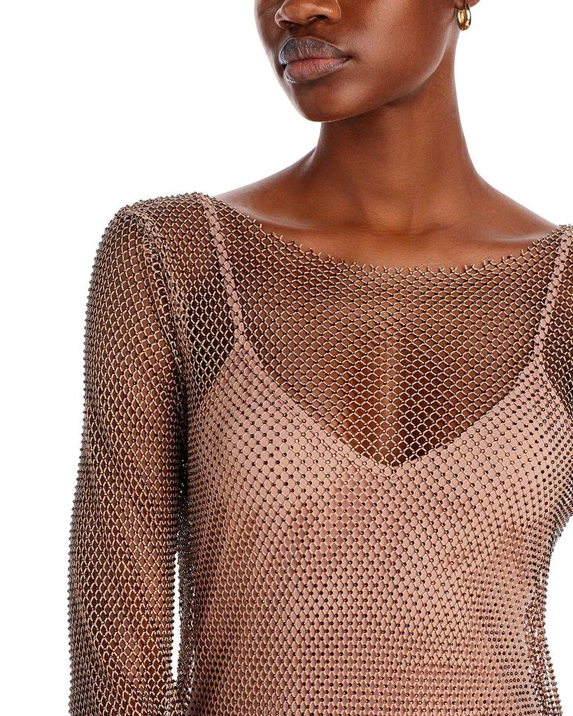 L*Space L*Dancing Queen Crystal Embellished Mesh Mini Dress Swim Cover-Up 5
