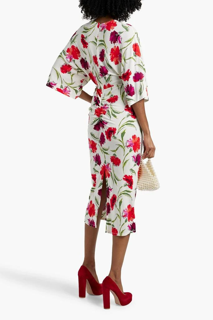 Diane von Furstenberg Valerie floral-print ruched stretch-jersey midi dress 3
