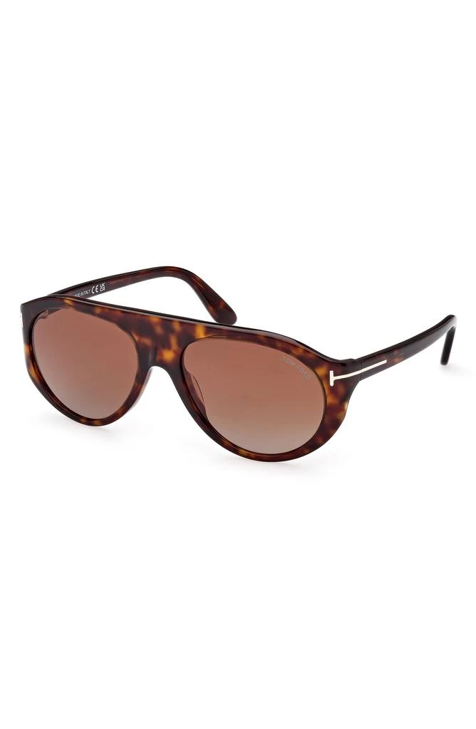 Tom Ford Rex-02 57mm Aviator Sunglasses 2
