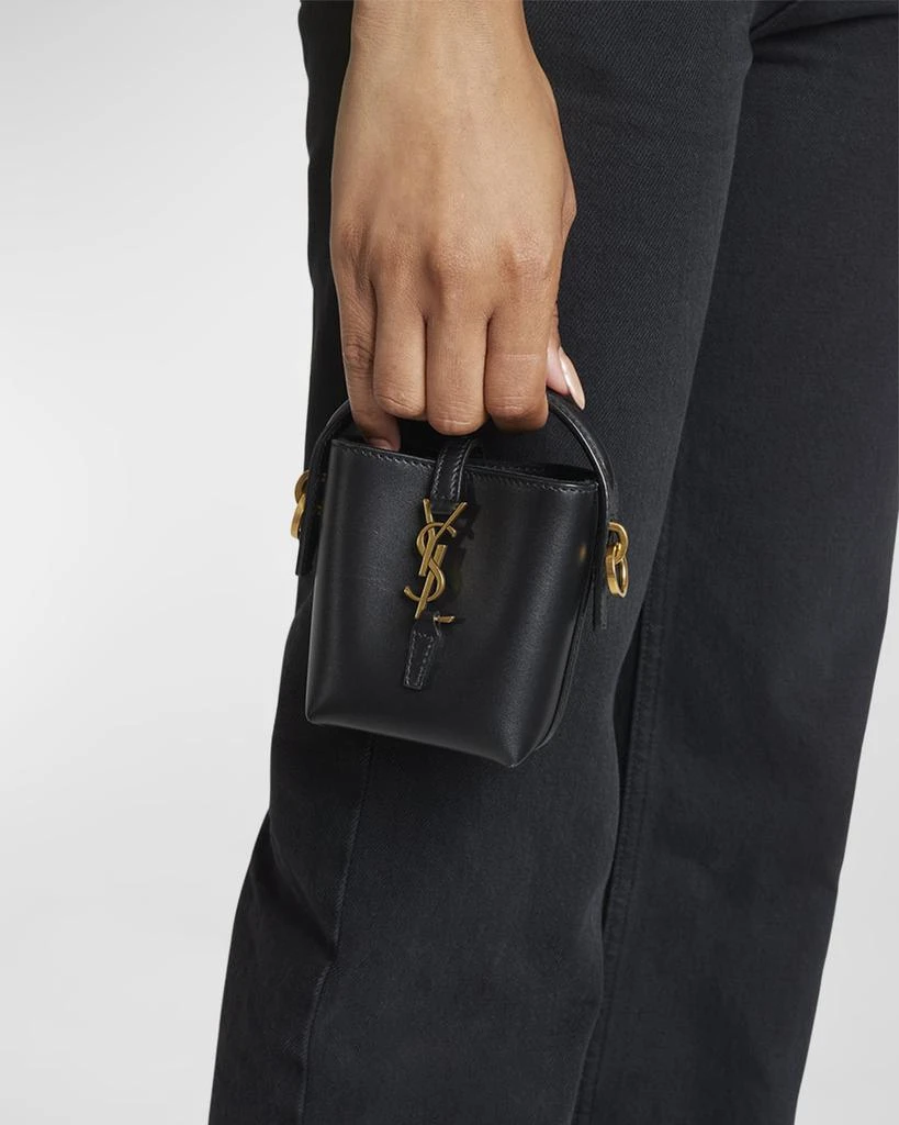 Yves Saint Laurent Le 37 Micro YSL Leather Bucket Bag 5