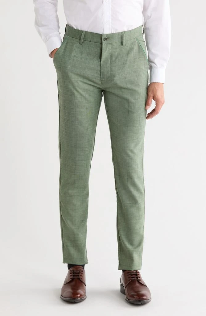  Plaid Straight Leg Trousers