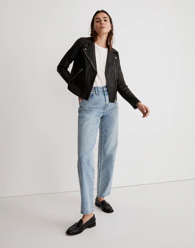Madewell The Washed Leather Motorcycle Jacket