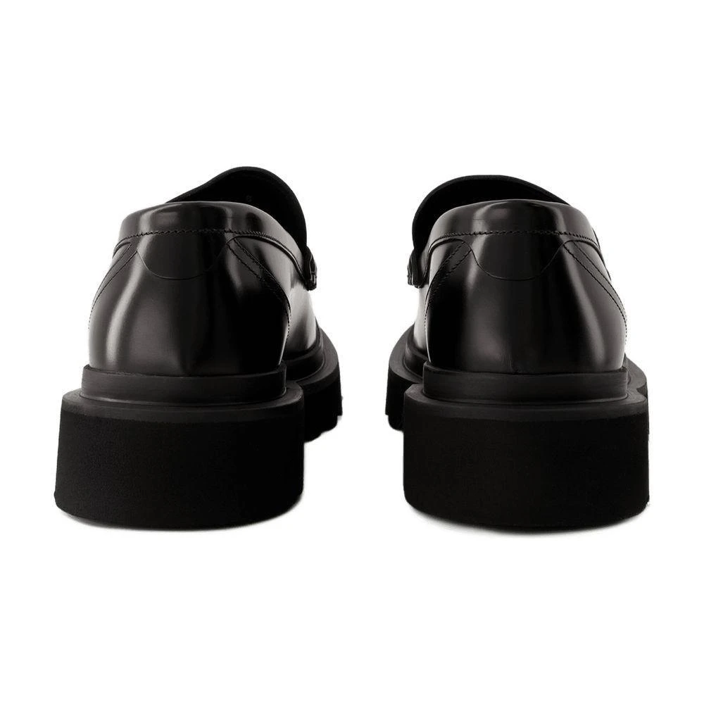 Dolce & Gabbana Black Leather Loafers with Penny Strap Dolce & Gabbana Penny Leather Loafers | Sendegaro main image 4