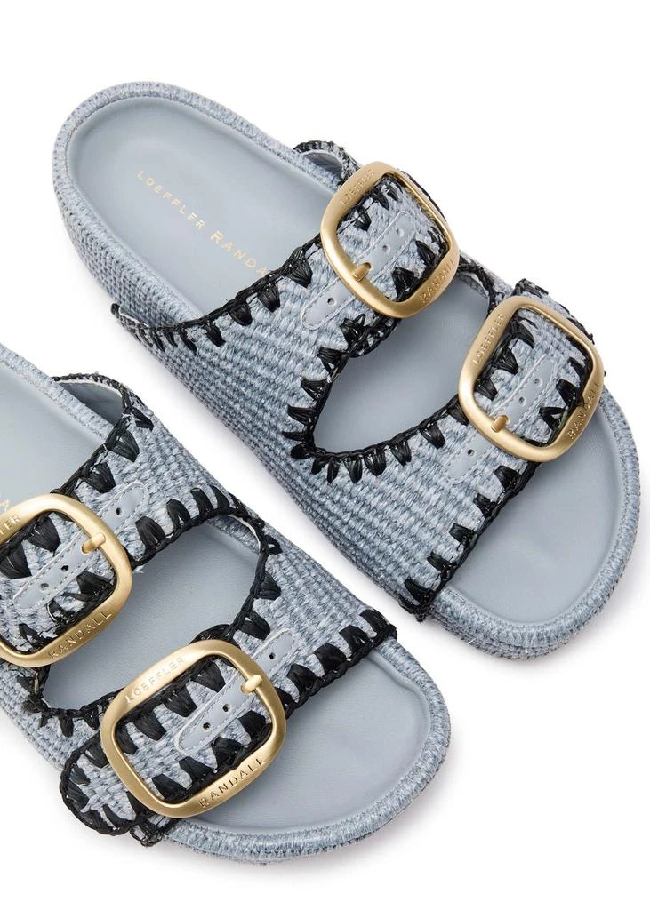 Loeffler Randall Theo raffia sliders 3