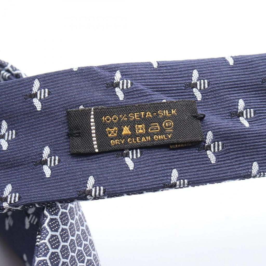 BVLGARI Navy Silk Cravat (Pre-Owned) 5