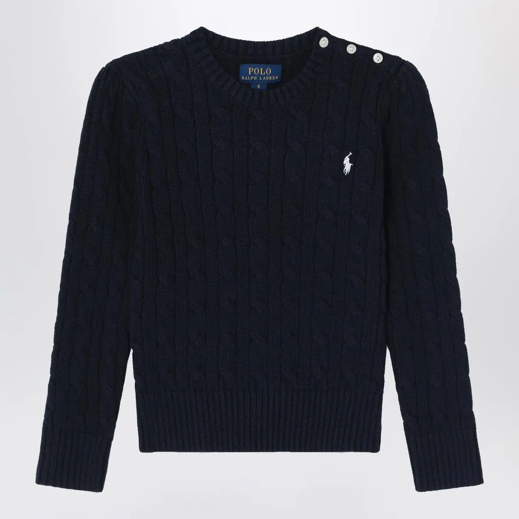 Ralph Lauren Navy blue cotton cable-knit jumper