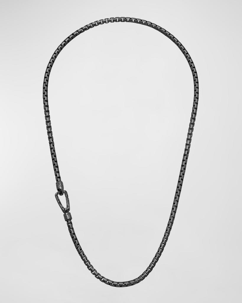 Marco Dal Maso Men's Ulysses Box Chain Necklace in Silver, 57mm