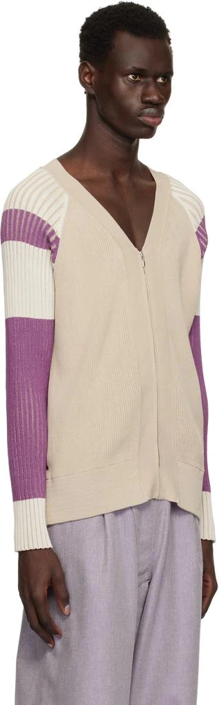 Kiko Kostadinov Beige & Purple Inex Cardigan 2