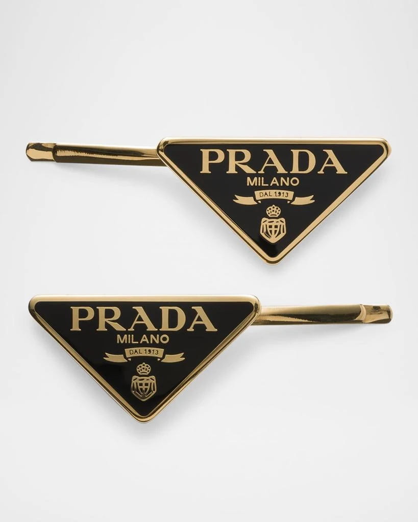 Prada Metal Triangle Bobby Pins