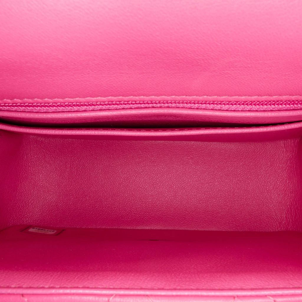Chanel Chanel Pink Mini Square Classic Lambskin Single Flap 8