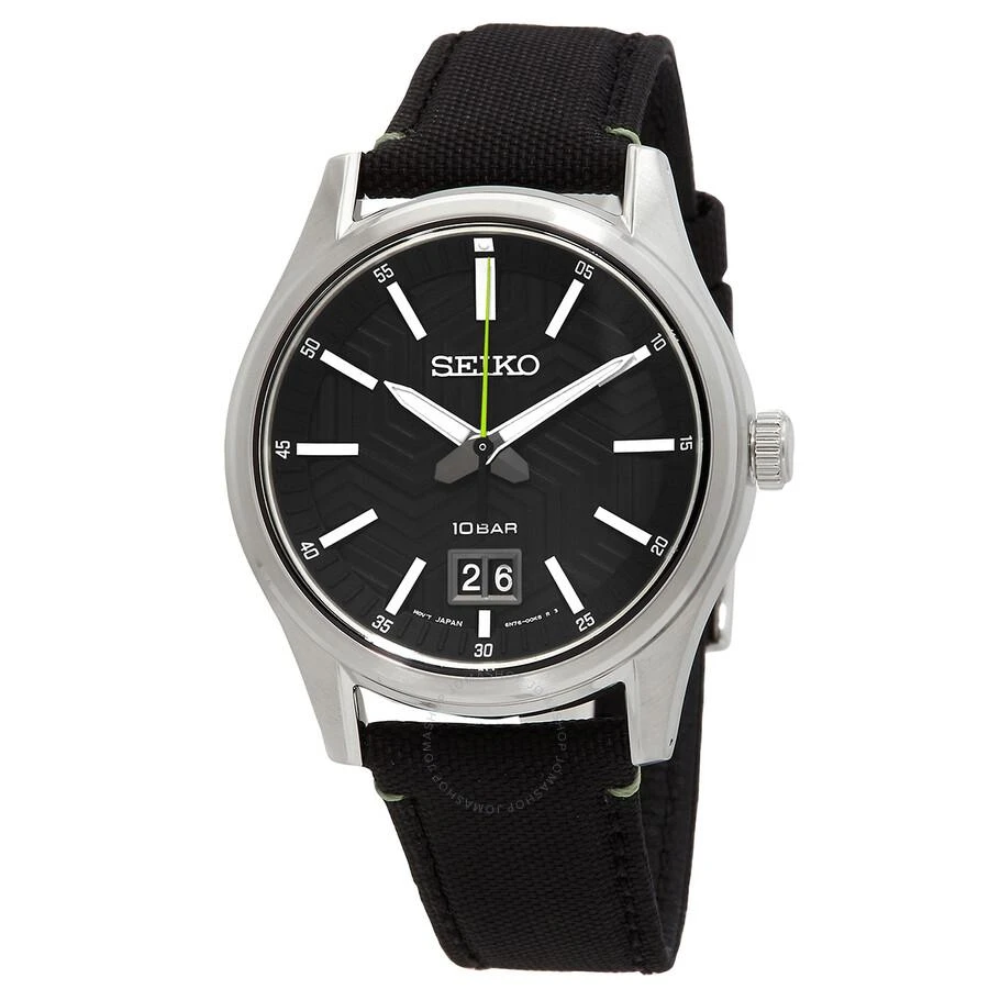 Seiko Big Date Quartz Black Dial Men's Watch SUR517P1 1