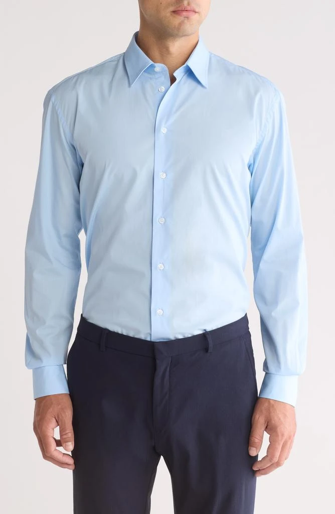Armani Collezioni Solid Cotton Twill Dress Shirt 1