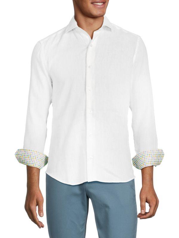 Bertigo Contrast Cuff Linen Sportshirt