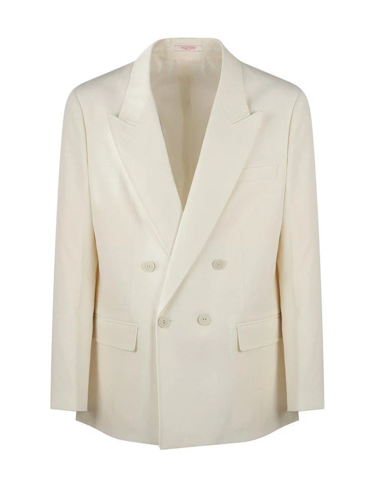 Valentino Valentino	Double-Breasted Long-Sleeved Blazer 1