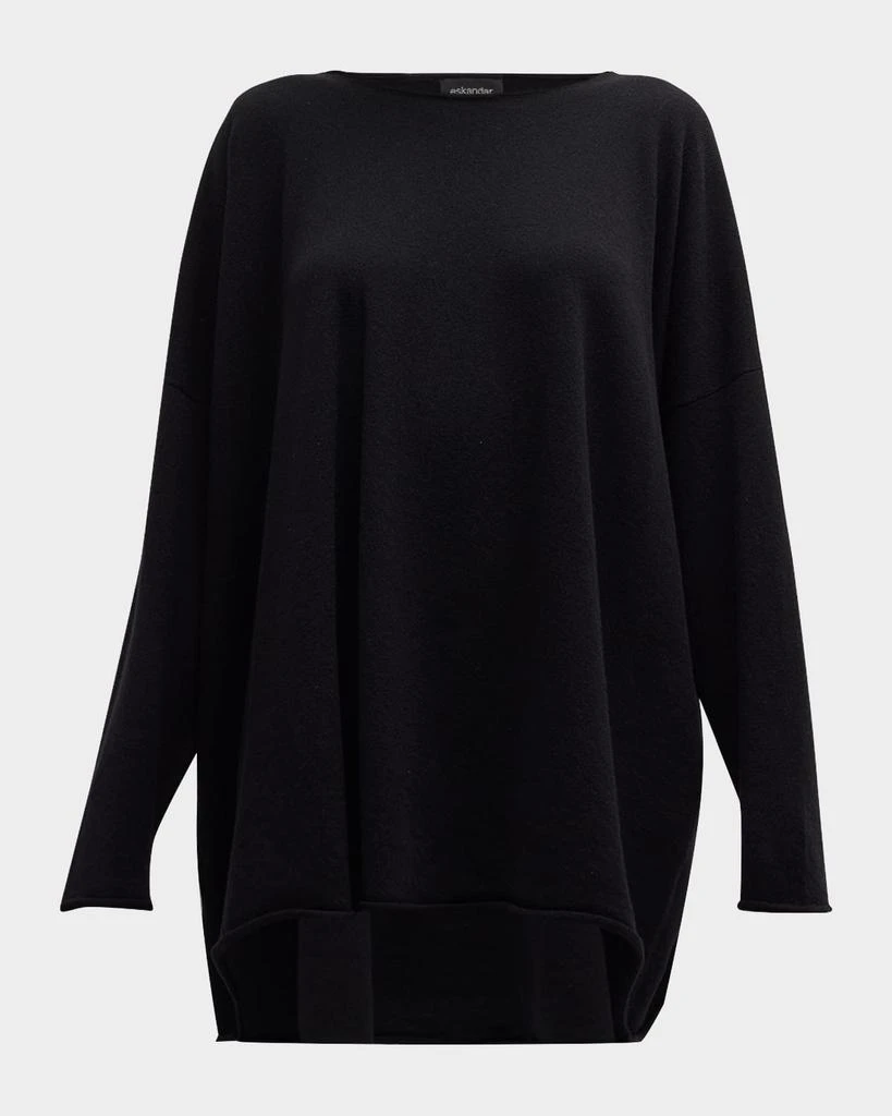 Eskandar A-Line Bateau Neck Cashmere Sweater 1