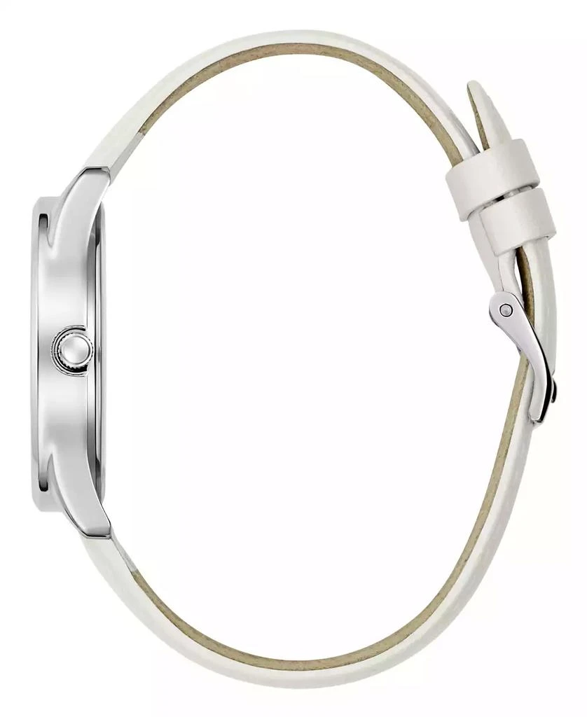 GUESS Women's Analog White Genuine Leather Watch, 36mm 2