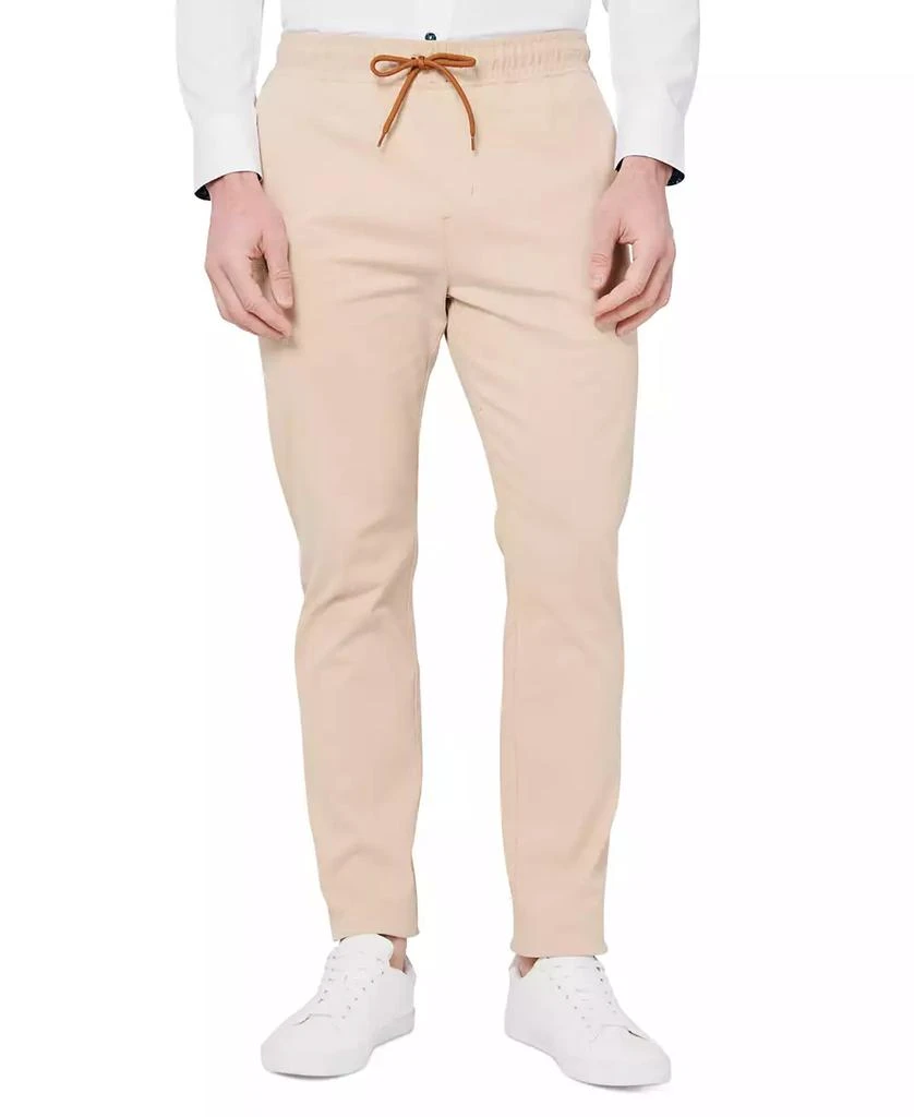 Society of Threads Men's Slim Fit Khaki Drawstring Pants 1