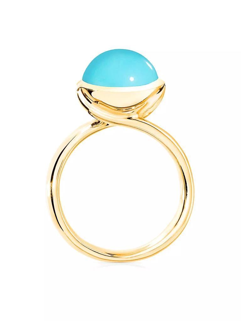 Tamara Comolli Large Bouton 18K Yellow Gold &amp; Turquoise Ring 3