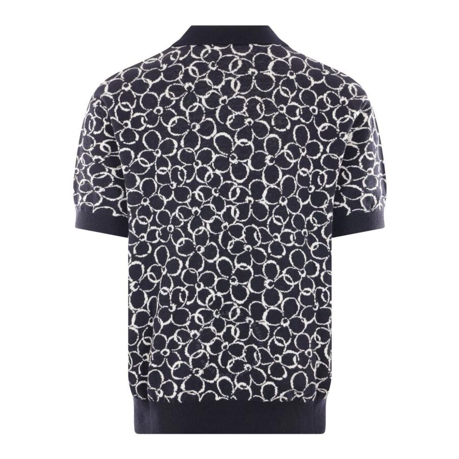 Maison Kitsune Abstract Daisy Jacquard Polo Shirt