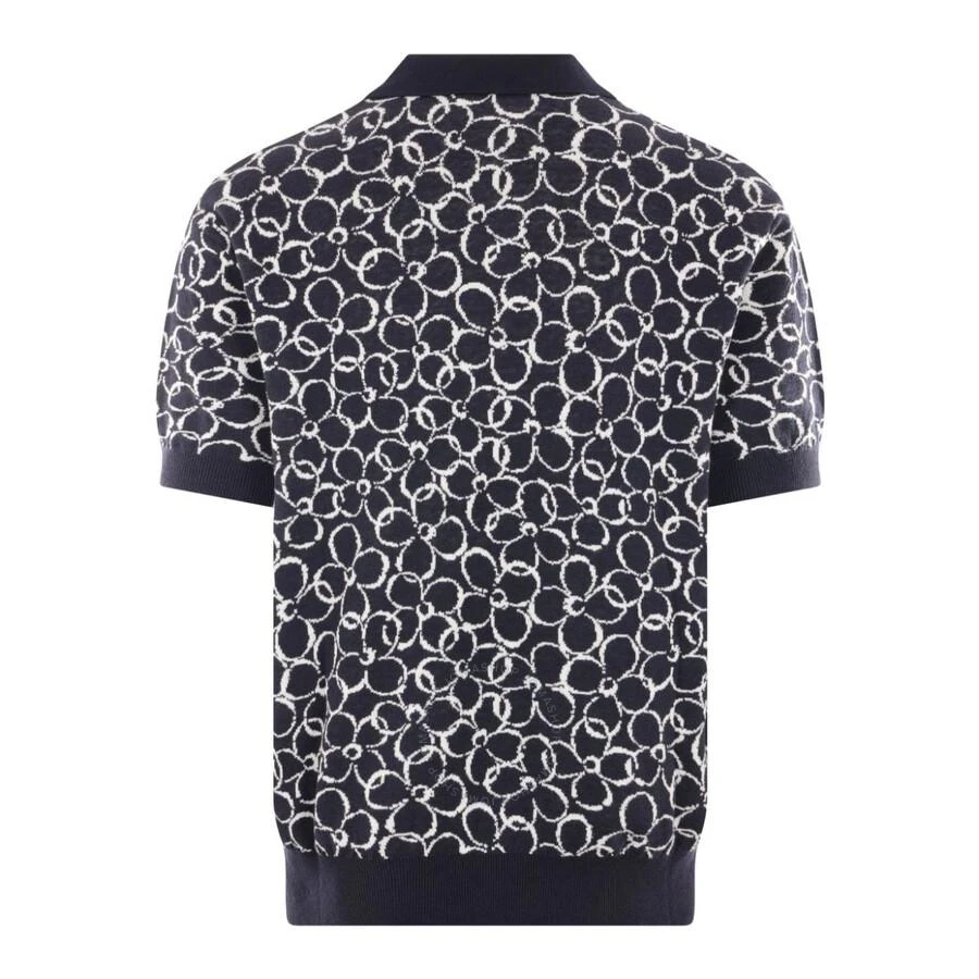 Maison Kitsune Abstract Daisy Jacquard Polo Shirt 2