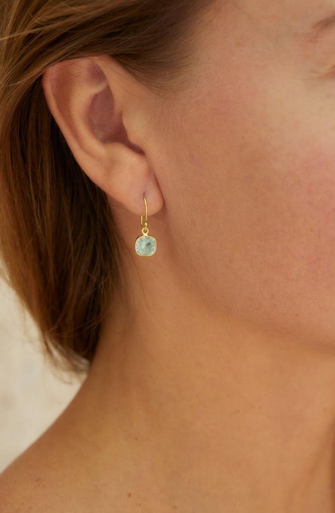 Savvy Cie Jewels 18K Yellow Gold Vermeil Bezel Set Drop Earrings