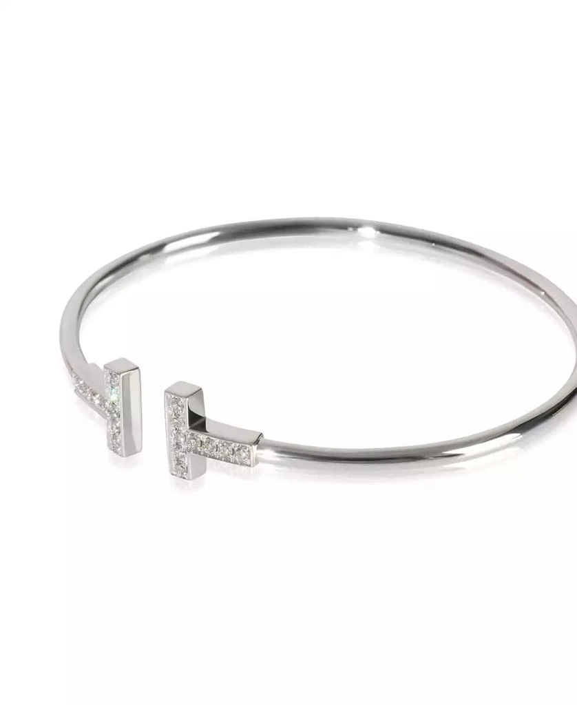 Pre-Owned Tiffany 
Co White Gold Diamond Tiffany T Wire Bracelet 4