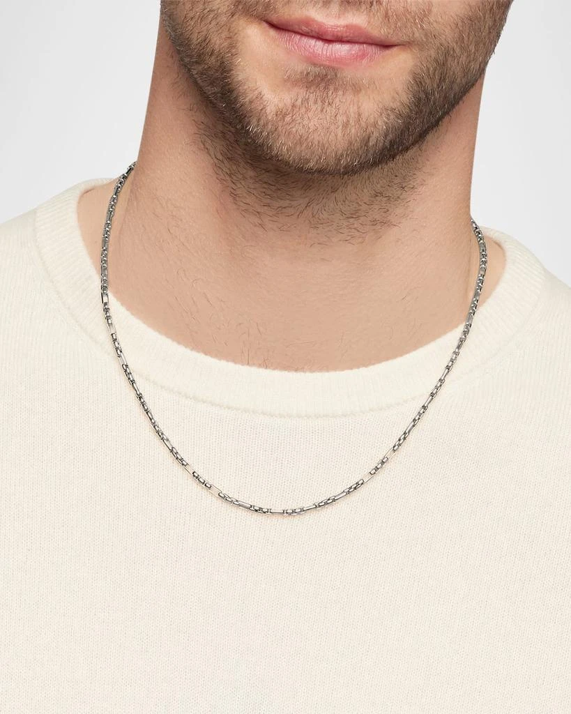 David Yurman Men
s Open Station Box Chain Necklace in Sterling Silver, 3mm 2