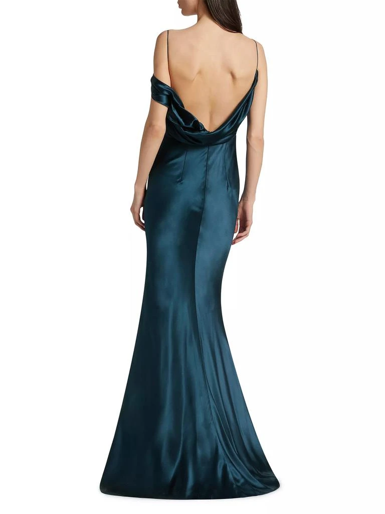 Danielle Frankel Harper Crepe Satin Slip Gown 5