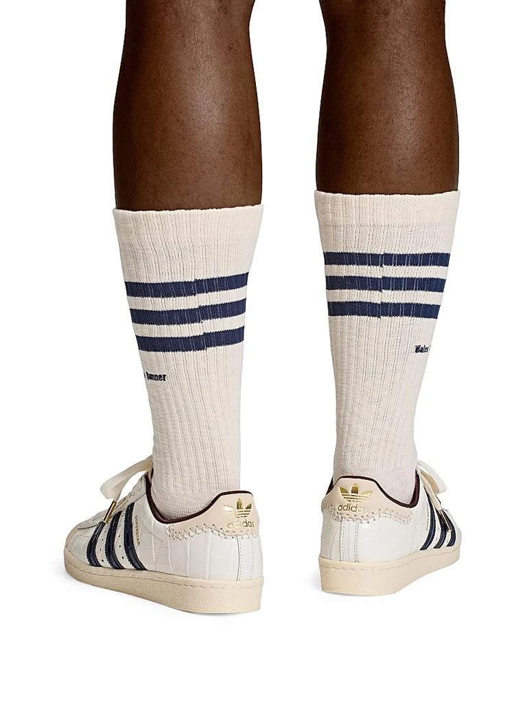 Adidas Unisex adidas x Wales Bonner Superstar Crocodile-Embossed Leather Sneakers 9