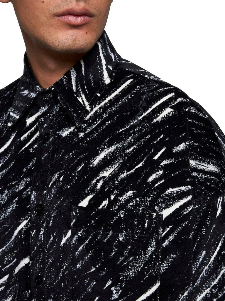 Marni Marni Crayon Printed Oversized Flocked Denim Shirt 5