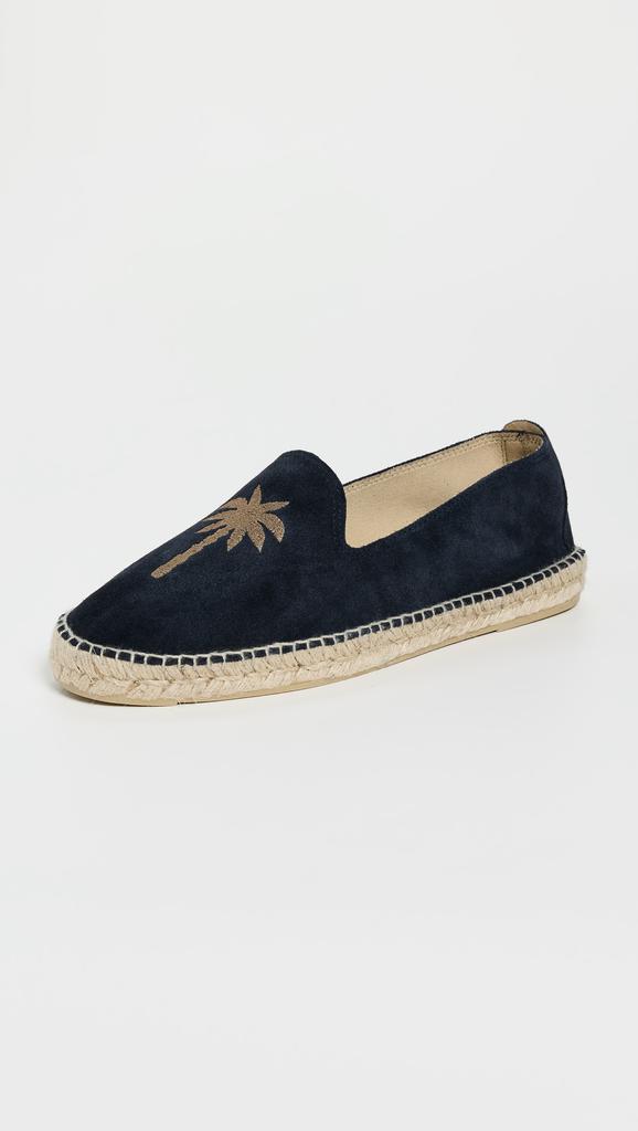 Manebi Embroidered Suede Classic Espadrilles