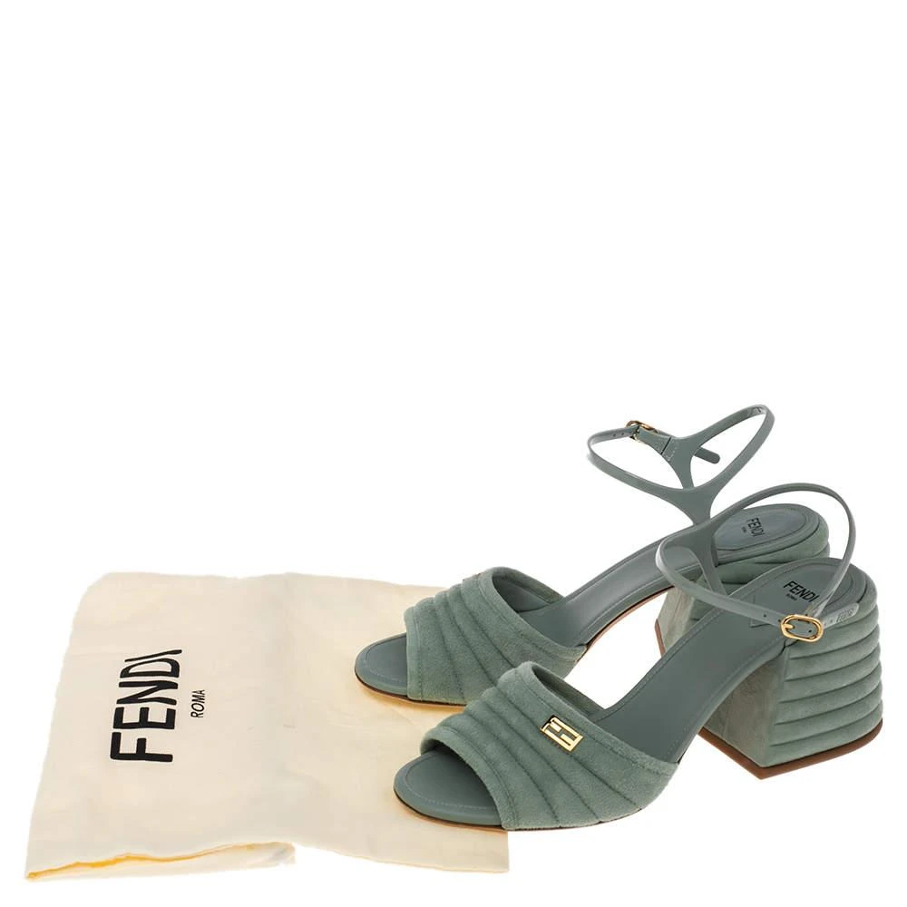 Fendi Fendi Light Blue Suede And Jelly Promenade Sandals Size 39 8