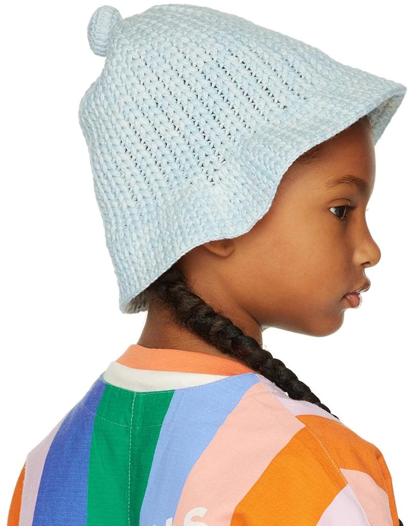 Misha 
Puff Kids Blue Crochet Beach Hat 3