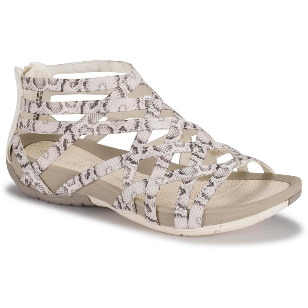 Baretraps Samina Womens Criss Cross Stretch Gladiator Sandals