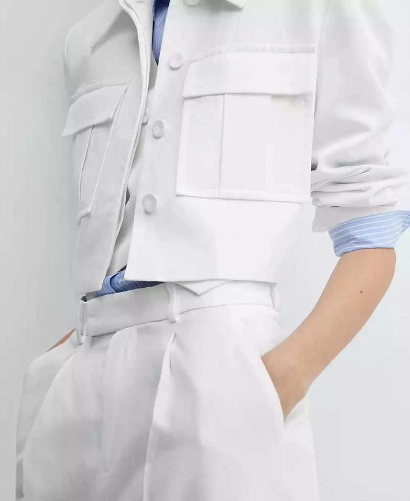Mango Women's Pockets Detail Cropped Jacket 3