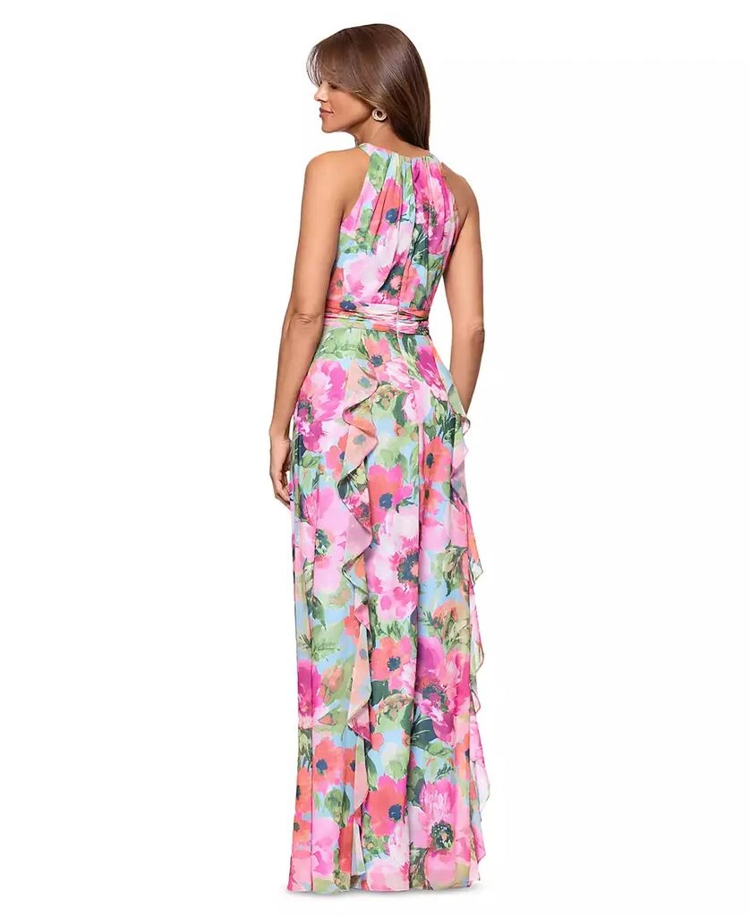 XSCAPE Petite Floral-Print Ruffled Gown 2