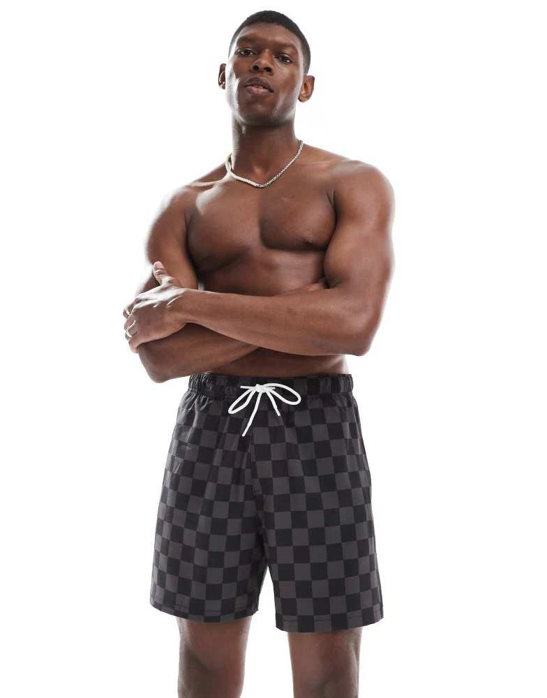 HOLLISTER Hollister swim shorts in black check 1