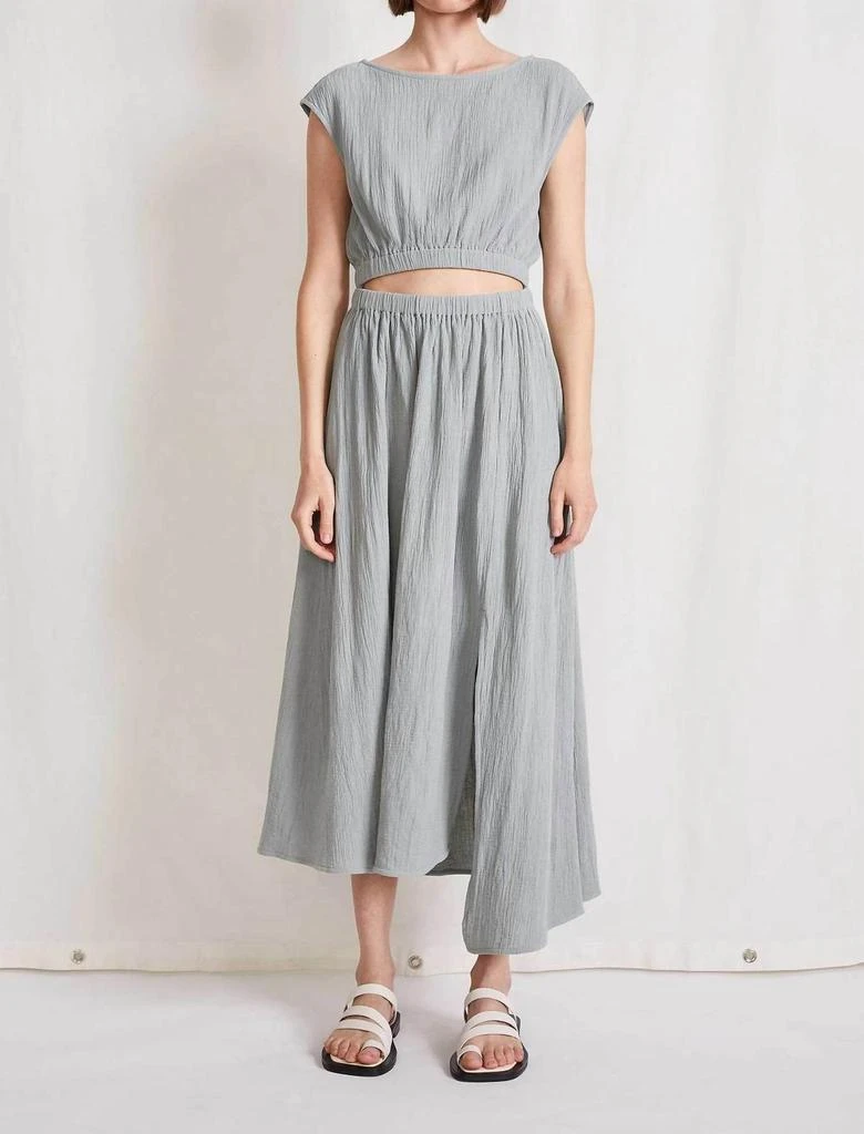 Apiece Apart Marietta Cutout Dress In Eucalyptus 1