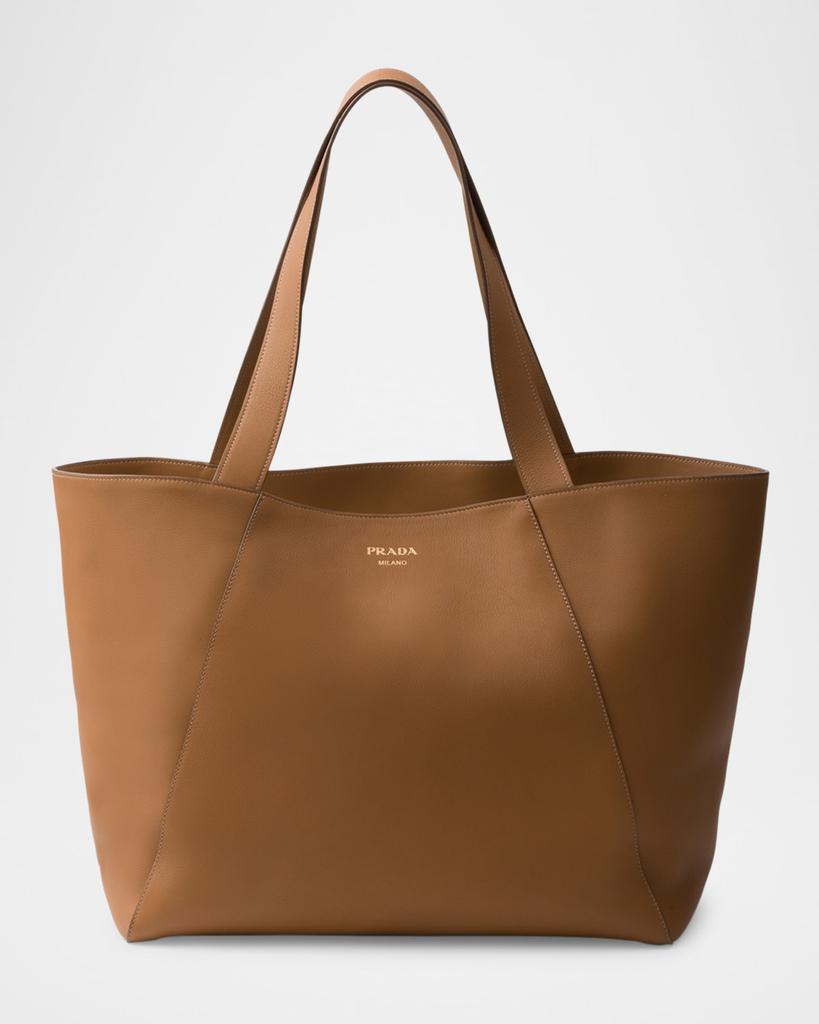 Shop Prada Logo Printed Zipped Tote Bag on Sale at Shop Prada Logo Printed Zipped Tote Bag on Sale at