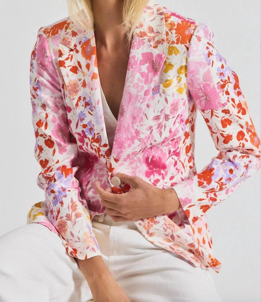 Derek Lam Derek Lam 10 Crosby - Irina Floral Stretch-linen Blazer 4