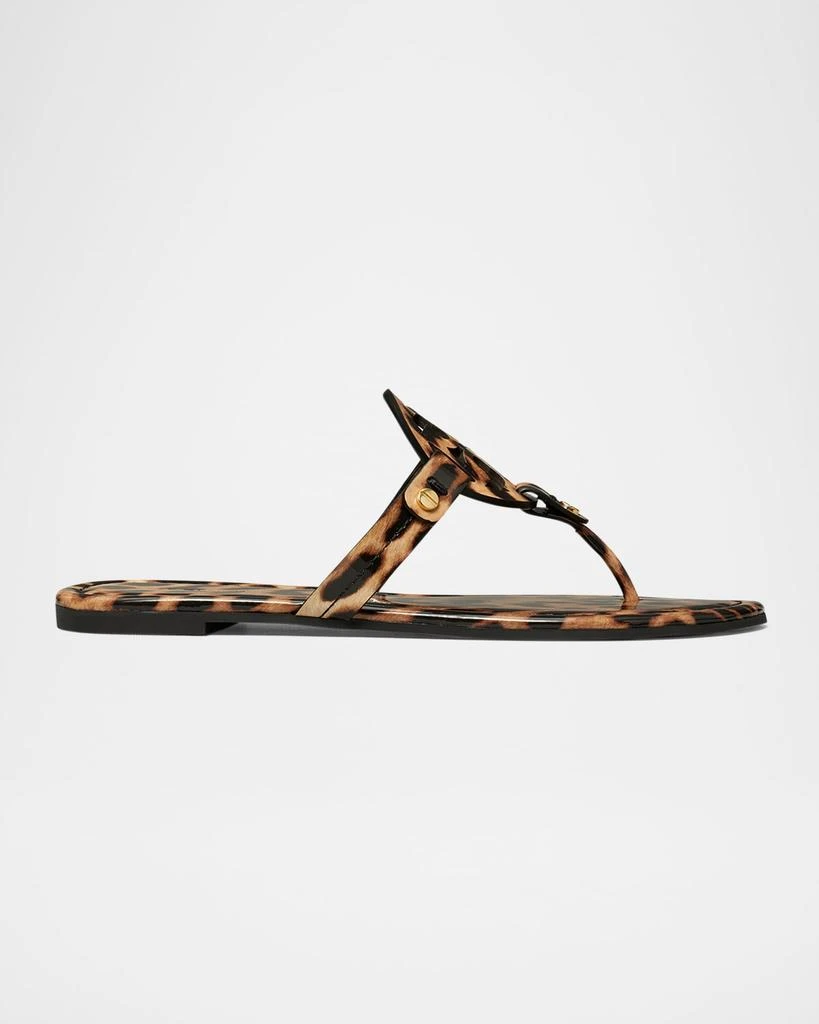Tory Burch Miller Leopard-Print Leather Logo Sandals 1