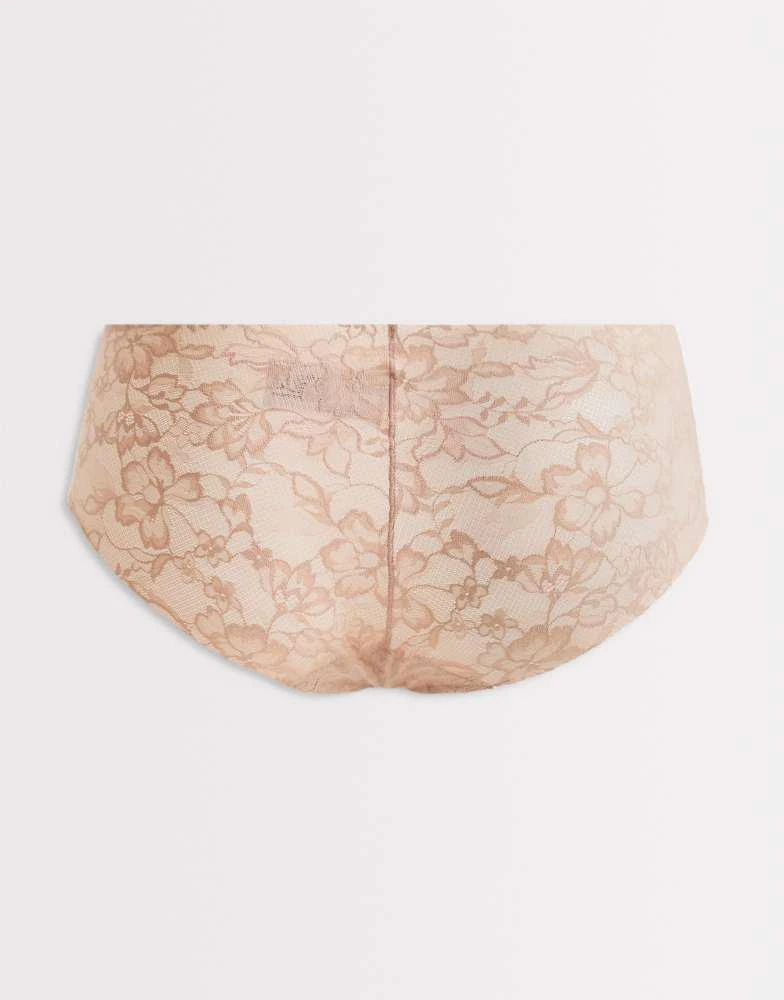 Cotton On Cotton On 3 pack invisible lace boyleg briefs in pink, beige and white 2