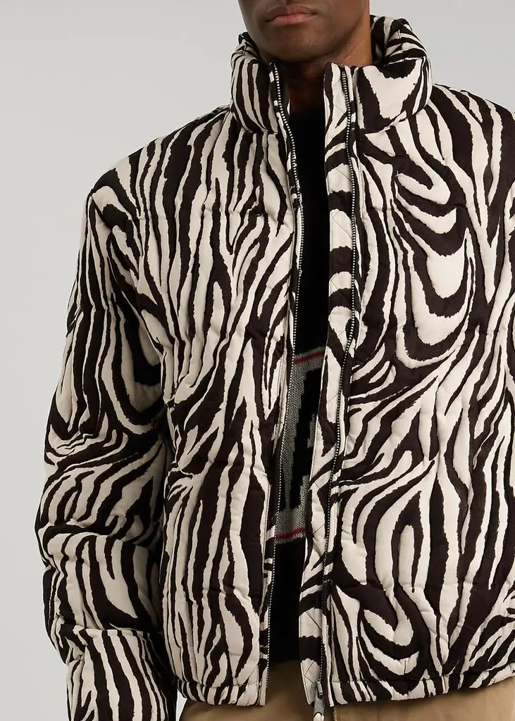 ERL Zebra-print quilted cotton jacket  5