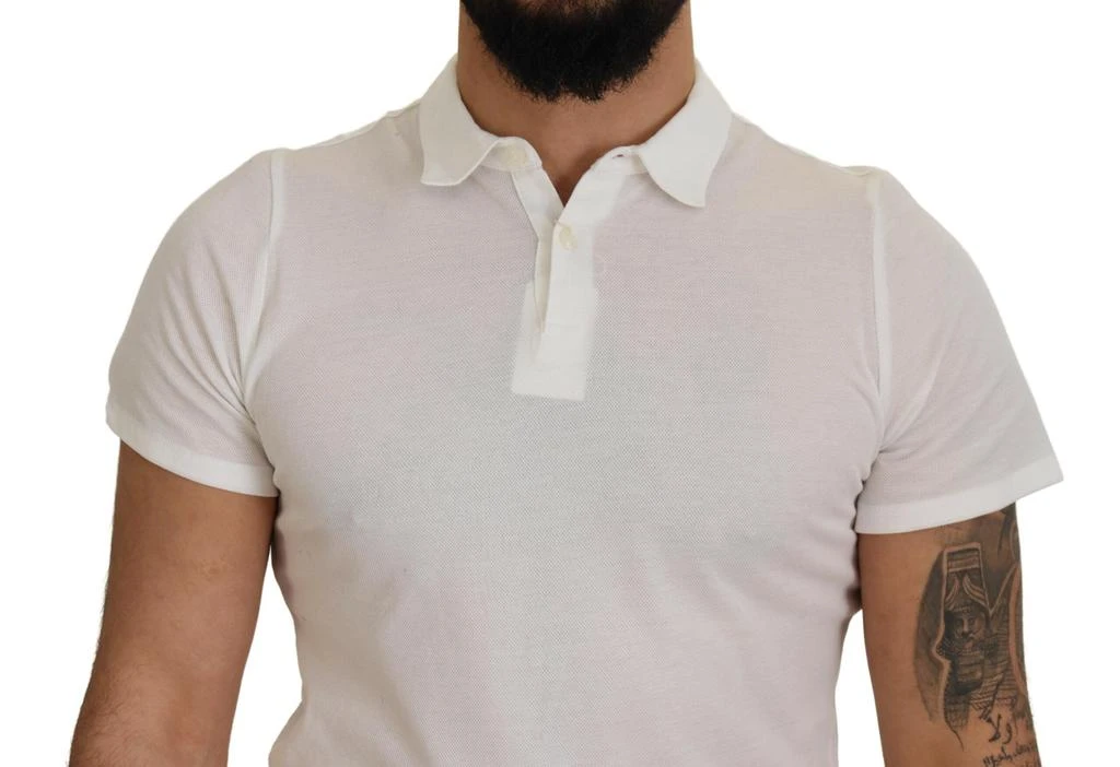 FRADI FRADI White Cotton Collared Short Sleeves Polo T-shirt 4