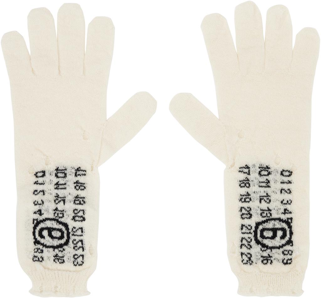 MM6 Off-White Wool Gloves