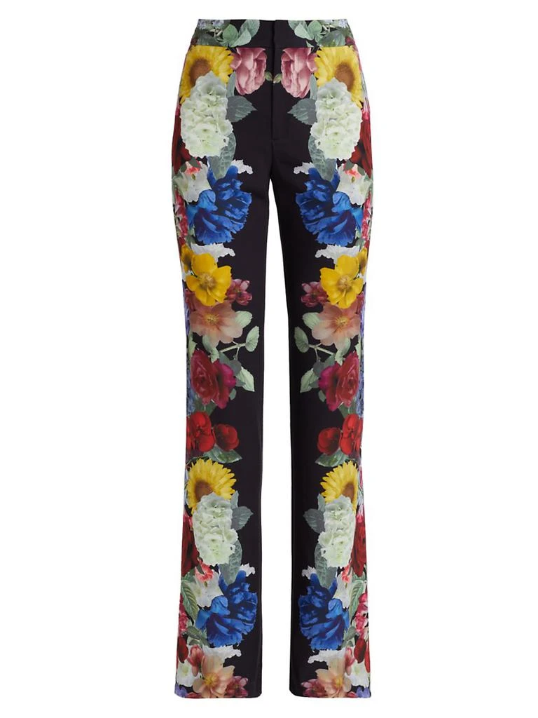 Alice + Olivia Andrew Floral Boot-Cut Slim Pants 1