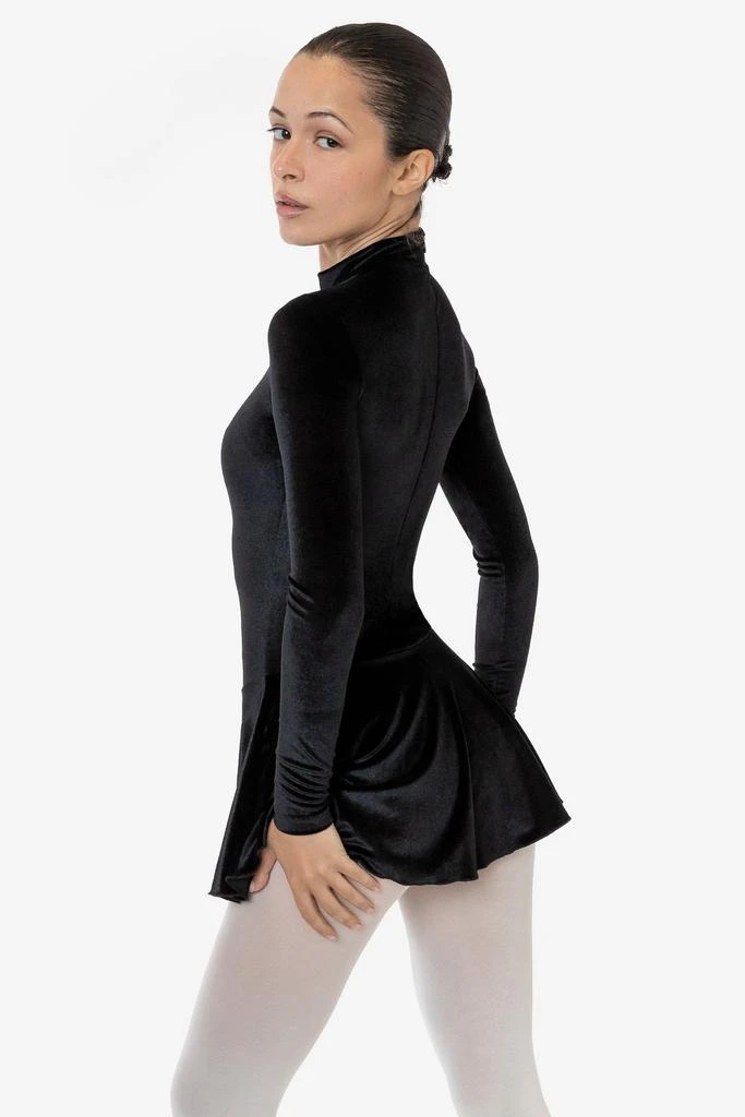 Los Angeles Apparel VVT410 - Velvet Long Sleeve Mockneck Skirted Leotard 10