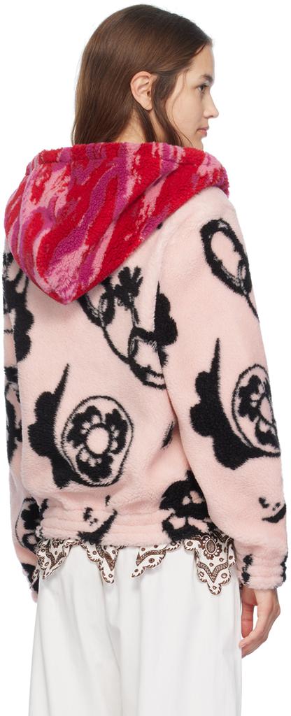 Shop Pink Jacquard-Graphic Hoodie on Sale at BeyondStyle – Get 45