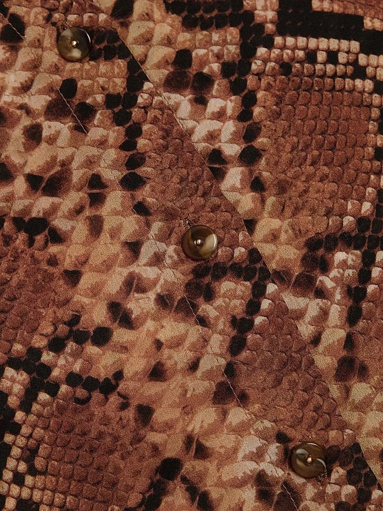 Zimmermann Hypnotic Snake Silk Button-Front Shirt 7