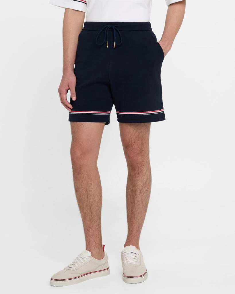Thom Browne Men's Mid-Thigh Interlock Shorts 4